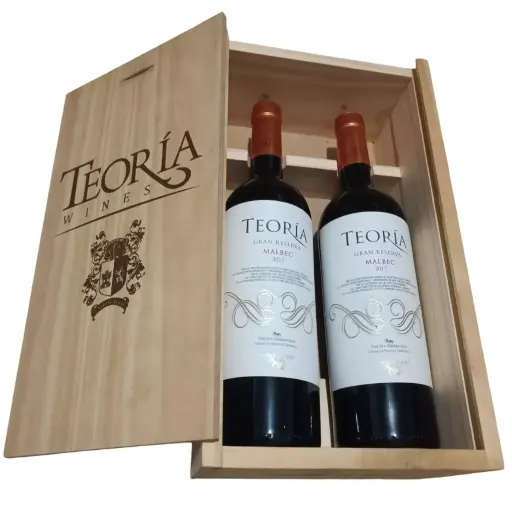 Vino Teoria Wines estuche de madera x2